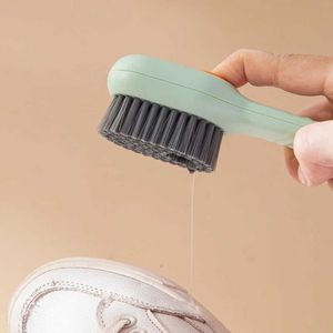 Cleaning Brushes 1pc Multifunction Automatic Soap Liquid Adding Shoe Brush Soft-bristled Clothes Brush Clothing Board Brush Soap Dispenser Brush G230523