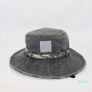 2023-designer hatt tvättade kepsar kamouflage stor utomhus solskugga hatt män och kvinnor tidvatten pott hatt vikbar vindtät