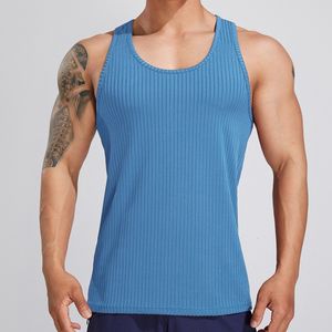 Herrtankstoppar Sommarmän Pure Color Vest Gym Tank Top Fitness ärmlös skjorta manlig träning sport väst underflödiga gym under tröja 230522