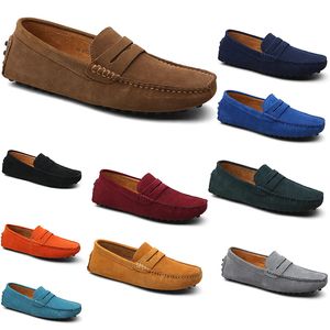 2023 Men Casual Shoes Black Blue Orange Grey Green Brown slip-on sneakers Size 40-45 color 14