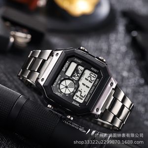 Wristwatches Casual Watch Men Waterproof Stainless Steel Business Digital Watches LED Alarm Clock Electronic Women Sport Wristwatch Relogio with box