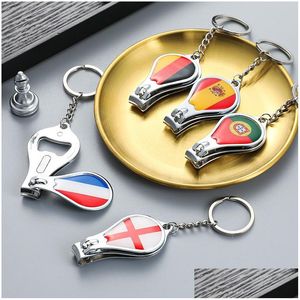 Keychains Bandeira Bandeira Clipper Mtifuncional Bottle abridor de chaveiro Chave de lembra