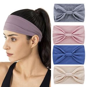 Hair Clips Women Solid Color Elastic Fabric Sports Band Wide Edge Yoga Headband Fashion Headwear Accessories Outdoor