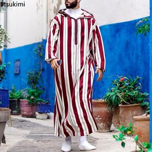 Męskie koszule muzułmańscy mężczyźni odzież kaftan szaty