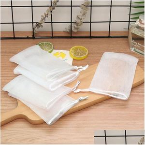 Other Bath Toilet Supplies Soap Foam Mesh Bag Portable Travel Storage Bags Bathroom Cleaning Gloves Mosquito Net Household Drop De Dhjqk