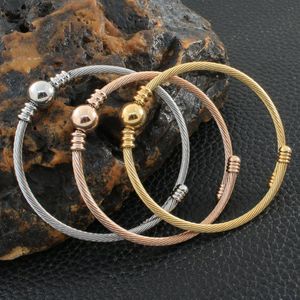 Moda Bangle Fashion 3 Colors Bransoleta Uroku biżuteria ze stali nierdzewnej dla kobiet Joyas de acero nieutlenialny para mujer bewzambf