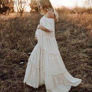 Moderskapsklänningar graviditet vintage boho kläder sommaren borde blommig graviditet fotogrpahy klänning mammal maxi klänningar för fotografering t230523