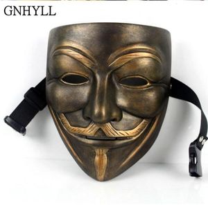 Gnhyll v for Vendetta Mask Anonymous Movie Guy Guy Guy Halloween Masquerade Party Face 3月抗議コスチュームアクセサリー8803067