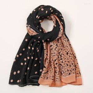 Шарфы модели дизайн в горошек Dot Long Scarf Headsparf Head Scell ​​Scond Women Turban Shawls Элегантные мусульманские малайзии женская головная одежда