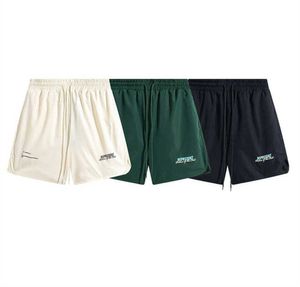 Mäns shorts representerar varumärkesbrev män kvinnor bästa kvalitet överdimensionera dragkammare bomull casual sport strand fempunkt byxor andningsbar design 65ess