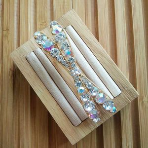 Hair Clips & Barrettes Luxury Crystal Rhinestone Jewelry Accessories Simple Cross Pins Gold Wedding Head Piece Alloy For WomenHair