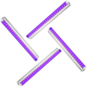 UVA Lights T5 Integrated Tube UVA Blacklight Lamps 1ft 2ft 3ft 4ft 5ft Lighting Ultra Violet LED Flood Light for Dance Party Blacklight Fishings Curing Bodys usalight