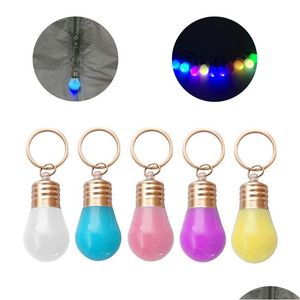 Keychains Lanyards Mini Colorf Led Keychain Pendant Creative Light Bb Outdoor Lighting Party Atmosphere Supplies Keyring Drop Deli Dhemp