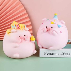 New Figurines Cute Pig Piggy Bank Money Boxes for Kids Bedroom Decoration Storage Coin Collect Box Saving Money Jar Birthday Gifts Table Decor G230523