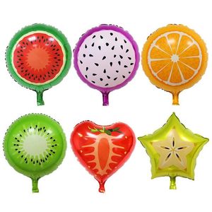 Party Decoration Fashion Fruit Shape Aluminum Foil Balloon Birthday Round Pineapple Watermelon Ice Cream Donut Balloons Drop Deliver Dhd0C