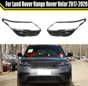 Caixa de luz de lâmpada automática para Land Rover Range Rover Velar 2017 ~ 2020 Lente do farol frontal Tampa de tampa de vidro Caps de vidro