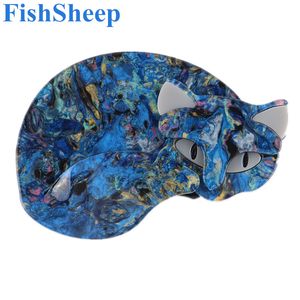FishSheep Colorful Acrylic Fox Brooches For Women Big Cute Cat Animal Brooches Lapel Pins Fashion 2021 Brooch Collections Gifts