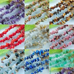 Stone Yowost Natural Chips Spacer Löst pärlor Strand för DIY -smycken tillverkar örhängen armband halsbandstillbehör 35 tum BL302 DHT3P