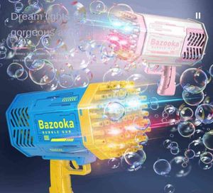 S Electric Bubble Gun Gatlin Bubble Gun Machine Soap Bubbles Magic Bubble для ванной комнаты открытые игрушки для детей Y2205093371154