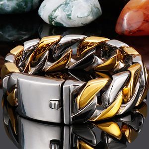 Gargantilhas Polido Acessórios de Mão de Aço Inoxidável 20mm de Largura Ferro Pulseira de Pulso Masculino Luxo Nunca Fade Banhado A Ouro Mens Jóias Menino