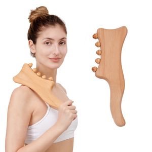 Partihandel träterapi massageverktyg trä lymfatisk dränering massager kropp skulpturverktyg guas gua sha massage träverktyg