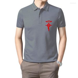 Polos masculinos FMA FMA Full Metal Alquimista Cross Inspirado Unissex T-shirt Brand Tshirt Cotton Tee-Shirt