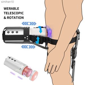 Masturbatori Automatico Telesic Indossabile Masturbatore Maschile Regolabile Braccio Articolato Orale Giocattoli Del Sesso Anale Per Gli Uomini Masturbazione Tazza Macchina Del Sesso L230518