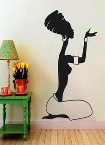ウォールステッカーアフリカン女性ステッカーアートデザインアフリカホームインテリアリビングルームポスター壁画美容デカールLY12981455184