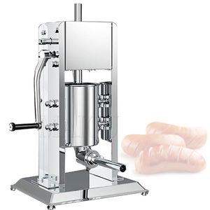 Manual Sausage Syringe Stainless Steel Filler Kitchen Meat Stuffing Preparation Making Enema Machine