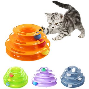 Roliga kattleksaker katt husdjur leksak katt leksaker intelligens trippel lek skiva katt leksak boll boll leksaker husdjur green orange g230520