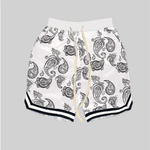 Mens shorts de verão haruku homens bandana padrão moda hip hop Brand touth calça inferior calça elástica wais homem