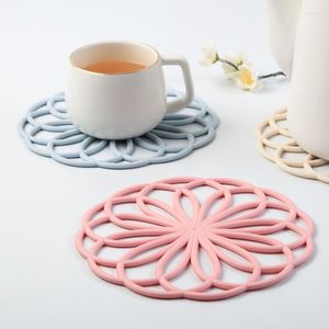 Table Mats 1pc Round Insulation Pads Plastic Placemat Non-slip Coffee Tea Place Kitchen Decoration