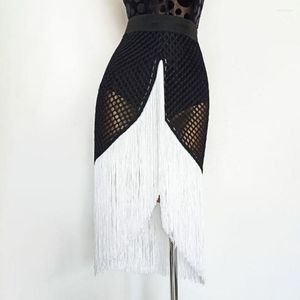 Bühne tragen 2023 TL913 Lange Quaste Design Frauen Latin Dance Kleid Weiblichen Rock Für Leistung Ballsaal Tanzen Kostüm