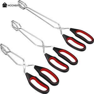 BBQ Tools Accessories Barbecue Scissor Tongs Grilled Food Tong Long Handle Bread Roast Clip Kitchen Baking 230522