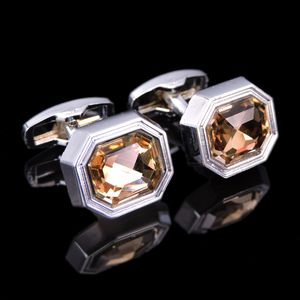 Free shipping, high quality casual shirt Cufflinks New Fashion Pink Crystal Cufflinks men's Wedding Shirt crystal Cufflinks