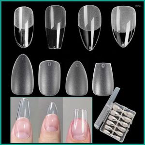 Falska naglar 120st/låda kort kista fyrkantig mandel oval konstgjord geltips Tryck på nagelförlängningsspets Akryl