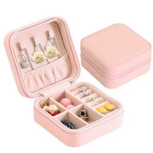 Jewelry Boxes Quality Portable Zipper Pu Leather Travel Storage Box Rings Earrings Necklace Organizer Gift Display Case Acce Dhgarden Dhflq
