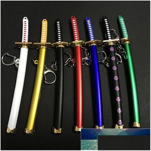 Keychains Lanyards 8 스타일 RORONOA ZORO SWORD KEYCHAIN을위한 남성 남성 버클 도구 홀더 CATANA SABER 키 하이링 FRI DHGARDEN DH3QS