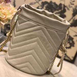 Quilting Drawstring Bag Women Designer Handbag Purse Fashion Hardware Letters Bucket Bags Drawstring Closure Chain Love Diagonal Straddle Bag