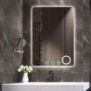 Specchi 70x90cm Smart Bluetooth Demist Specchio da bagno rettangolare Refezione di alta qualità LED a tre colori4834307
