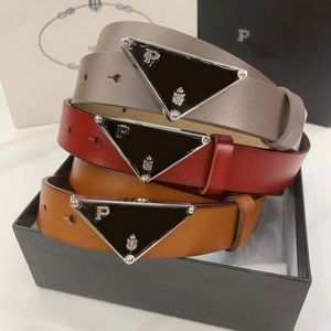 AA112 gners Triangle Shape Letter Retro Cowhide Belts for Women Designer Belt Pin Needle Buckle Beltss 6 Colors Width 3.0cm Size 95-115 Casual