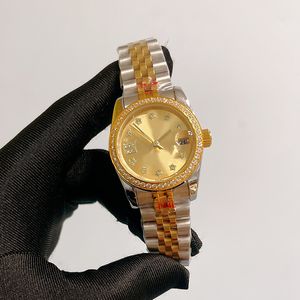 Diamond Gold Man ile Lüks Hassasiyet Otomatik 41mm 36mm Womens Watche Safir Ayna 904L Paslanmaz Çelik Bant Moda Tasarımcı Saatler Tarih Rolü Watche