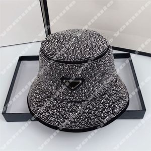Designers de luxo Chapéu de balde Casquette Diamante largo chapé