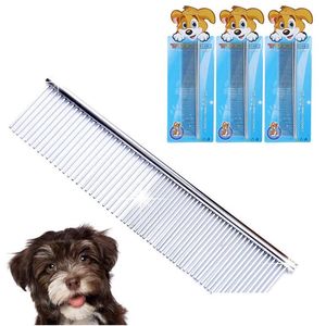 Dog Grooming Pet Stainless Steel Comb Anti Static Cat And Hair Combs Cleaning Brush Pets Supplies 19X3.5Cm Drop Delivery Home Garden Dhjbf