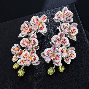 Kolczyki Missvikki luksusowe wspaniałe kwiaty Bloom kolczyki dla kobiet ślubne przyjęcie weselne