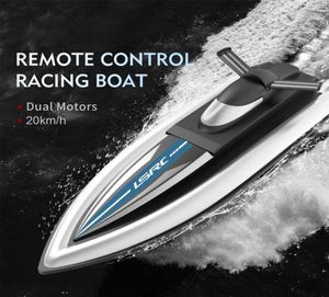RC Boat Highspeed Remot Control Boat 24 GHz Waterproof Yacht Model Dzieci 039s Wodoodporny woda elektryczna łódź motorowa Toys7555231