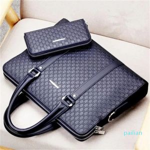 Mens Briefcase Fashion Shoulder 14 inch Laptop Large Capacity Male Business Handbag Travel Bag for Man