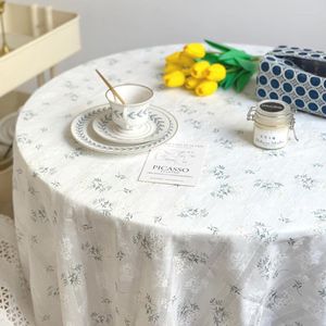 Table Cloth Pastoral Cotton Floral Tablecloth Rectangle Cover Clove Flower Pography Props Tea Decoration