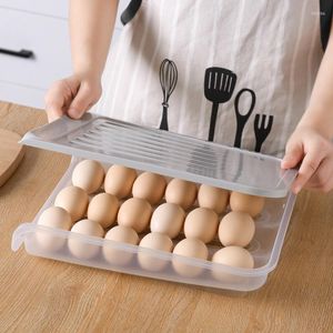 Storage Bottles Eggs Plastic Containers Automatically Roll Off Boxes Box Refrigerator Organizer Drawer Transparent Adjustable