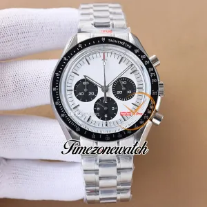 New 44mm Moonwatch 310.60.42.50.02.001 VK Quartz Chronograph Mens Watch White Dial Stainless Steel Bracelet Stopwatch Gents Watches TWOM Timezonewatch E463B3